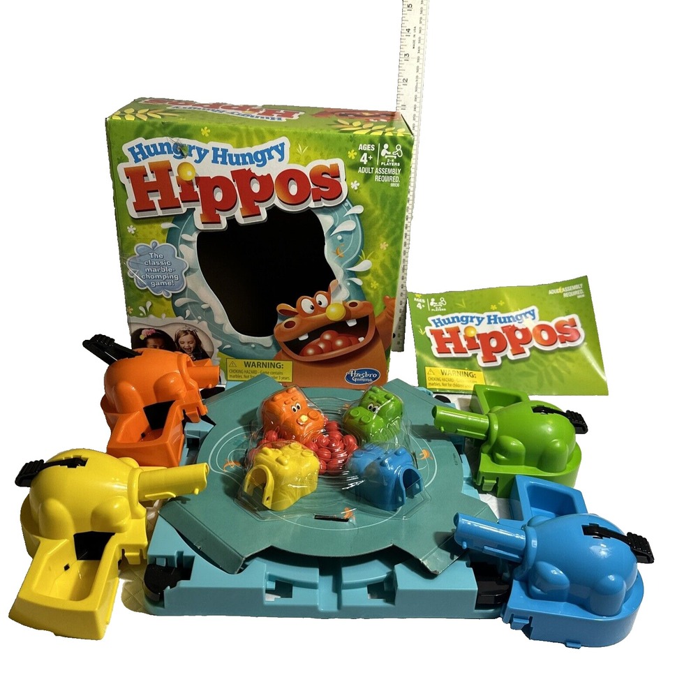 Hungry Hungry Hippos‎ Game Hasbro Family Game Vintage